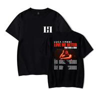 Luca Hanni Merch Love Me Better Tour - Camiseta de manga corta, ropa de calle unisex para el verano, Negro, XL