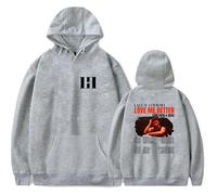 Luca Hanni Merch Love Me Better Tour Sudadera con capucha de manga larga para hombres y mujeres, merchandising, gris, XS