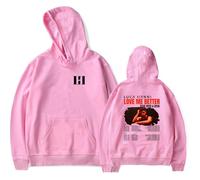 Luca Hanni Merch Love Me Better Tour Sudadera con capucha de manga larga para hombres y mujeres, merchandising, rosa, XXS