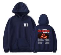 Luca Hanni Merch Love Me Better Tour Sudadera con capucha de manga larga para hombres y mujeres, merchandising, azul marino, M