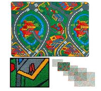 LucaHome - Alfombra Infantil Carretera, Juegos, Ciudad, alcolchada - Alfombra Infantil Plegable - Alfombra Juegos Circuito Coches con Base Antideslizante - Alfombra Carretera Coches 120 x 160cm