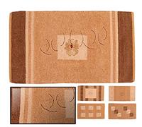 LUCA HOME - Alfombra Interior Alcobassa Flor 60x110cm Fabricada 100% algodón Muy Absorbente, Alfombrilla Interior Habitación, Salón, Baño, Dormitorio, Cocina..