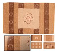 LUCA HOME - Alfombra Interior Alcobassa Flor circulos 60x110cm Fabricada 100% algodón Muy Absorbente, Alfombrilla Interior Habitación, Salón, Baño, Dormitorio, Cocina..