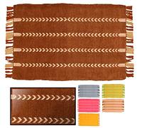 LUCA HOME - Alfombra Interior Chenilla Marron 60x110cm Fabricada 100% algodón Muy Absorbente, Alfombrilla Interior Habitación, Salón, Baño, Dormitorio, Cocina..