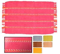 LUCA HOME - Alfombra Interior Chenilla Rosa 60x110cm Fabricada 100% algodón Muy Absorbente, Alfombrilla Interior Habitación, Salón, Baño, Dormitorio, Cocina..