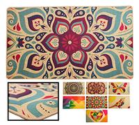 LUCA HOME - Alfombrilla Pasillo NERÓN Mandala 2 40x70cm - Antideslizante Alfombra - Tapetes para Sala - Alfombra Salon, felpudos de Interior, alfombras Pasillo