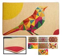 LUCA HOME - Alfombrilla Pasillo NERÓN pájaro 40x70cm - Antideslizante Alfombra - Tapetes para Sala - Alfombra Salon, felpudos de Interior, alfombras Pasillo