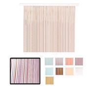 LUCA HOME - Cortina Puerta Exterior e Interior - Cortina de Puerta en PVC alumnio - Cortina fácil instalación - Evita Insectos y bichos (Transparente Marron, 120cm)