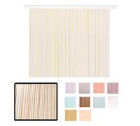 LUCA HOME - Cortina Puerta Exterior e Interior - Cortina de Puerta en PVC alumnio - Cortina fácil instalación - Evita Insectos y bichos (Transparente Miel, 90cm)