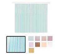 LUCA HOME - Cortina Puerta Exterior e Interior - Cortina de Puerta en PVC alumnio - Cortina fácil instalación - Evita Insectos y bichos (Transparente Verde, 120cm)