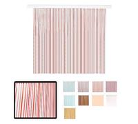 LUCA HOME - Cortina Puerta Exterior e Interior - Cortina de Puerta en PVC alumnio - Cortina fácil instalación - Evita Insectos y bichos (Transparente Rojo, 90cm)