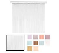 LUCA HOME - Cortina Puerta Exterior e Interior - Cortina de Puerta en PVC alumnio - Cortina fácil instalación - Evita Insectos y bichos (Transparente, 90cm)