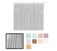 LUCA HOME - Cortina Puerta Exterior e Interior - Cortina de Puerta en PVC alumnio - Cortina fácil instalación - Evita Insectos y bichos (Transparente Negro, 90cm)