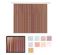 LUCA HOME - Cortina Puerta Exterior e Interior - Cortina de Puerta en PVC alumnio - Cortina fácil instalación - Evita Insectos y bichos (Marrón Beige, 120cm)