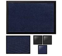 LucaHome - Felpudo Columbia Azul con Rayas Absorbente Entrada a casa, Alfombra para Exterior e Interior, Impermeable, Lavable, Anti bacterias, Acolchado, Antideslizante, Cocina, Dormitorio…