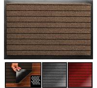 LUCA HOME - Felpudo Entrada a casa Nevada, Felpudo Entrada casa Antideslizante, Impermeable, Lavable, Antibacterias, Pasillo, Cocina, Dormitorio, Felpudo Interior y Exterior (Marrón, 120 x 180 cm)