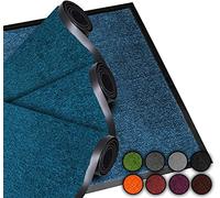 LUCA HOME - Felpudo Entrada casa 40x60cm Azul - Alfombra Antideslizante Lavable para Puerta de Entrada, Cocina y Pasillo - Felpudo Exterior e Interior - Tapetes Originales Entrada casa