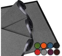 LUCA HOME - Felpudo Entrada casa 40x60cm Gris - Alfombra Antideslizante Lavable para Puerta de Entrada, Cocina y Pasillo - Felpudo Exterior e Interior - Tapetes Originales Entrada casa