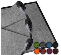 LUCA HOME - Felpudo Entrada casa 40x60cm Plata 2 unds - Alfombra Antideslizante Lavable para Puerta de Entrada, Cocina y Pasillo - Felpudo Exterior e Interior - Tapetes Originales Entrada casa