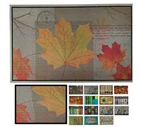 LUCA HOME - Felpudo Entrada casa de Goma-Flocada 40x70 cm Arizona Forma Base Antideslizante- fácil Limpieza- Felpudo Absorbente Acolchado- Fepudo para Exterior e Interior (Otoño)