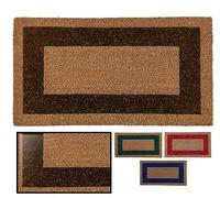 LUCA HOME - Felpudo Entrada casa - Felpudo Fibra de Coco Natural Antideslizante - Original y Elegante - Exterior e Interior - Resistente para hogar, Oficina, terraza y jardín (Marron, 80 x 140 cm)