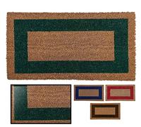 LucaHome - Felpudo Entrada casa - Felpudo Fibra de Coco Natural Antideslizante - Original y Elegante - Exterior e Interior - Resistente para hogar, Oficina, terraza y jardín (Verde, 33 x 60 cm)