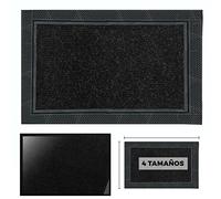 LUCA HOME - Felpudo Entrada casa Negro 60x80 cm Rectangular de Goma-Moqueta Base Antideslizante, Felpudo, fácil Limpieza, Felpudo Absorbente, Fepudo para Exterior e Interior