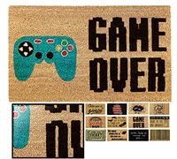 LUCA HOME - Felpudo Entrada casa Original y Divertido de Coco Natural - Felpudo Game Over Mando 40x70 - Ideal para Puertas de Exteriores Cubiertas, pasillos y entradas de hogares
