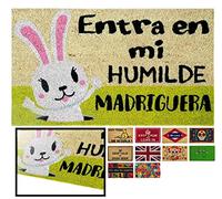 LUCA HOME - Felpudo Entrada casa Original y Divertido de Coco Natural - Felpudo madriguera 40x70 - Ideal para Puertas de Exteriores Cubiertas, pasillos y entradas de hogares