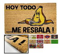 LUCA HOME - Felpudo Entrada casa Original y Divertido de Coco Natural - Felpudo me resbala 40x70 - Ideal para Puertas de Exteriores Cubiertas, pasillos y entradas de hogares