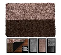 LUCA HOME - Felpudo Magic Mat Clean Entrada a casa 45x75cm Marrón, bicomponente, Felpudo Multiusos Muy Absorbente para Exterior e Interior, Lavable en Lavadora, atrapa Toda la Suciedad mágicamente