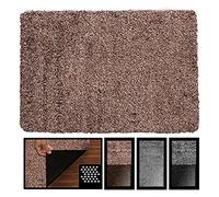 LucaHome - Felpudo Magic Mat Entrada a casa 60x90cm Marrón, Felpudo baño Ducha Muy Absorbente usable para Exterior e Interior, Lavable en Lavadora, atrapa Toda la Suciedad mágicamente