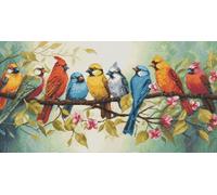 Luca-S BU5062 - Kit de punto de cruz para adultos, kit de bordado La canción de los pájaros, BU5062