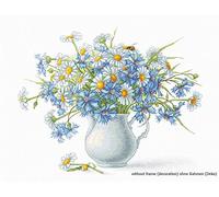 Luca-S Cornflowers y Camomiles Kit de Punto de Cruz, Multicolor