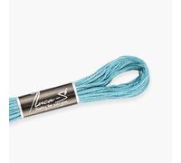 Luca-S Hilo de algodón trenzado para bordado a mano, madejas de 8 metros, color 163 / DMC 597 / Anchor 1062, hilo de bordar, hilo de punto de cruz