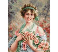 Luca-S - Kit de punto de cruz, algodón, multicolor, 28,5 x 35,5 cm