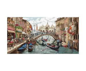 Luca-S - Kit de punto de cruz, color dorado - Venecia BU5003