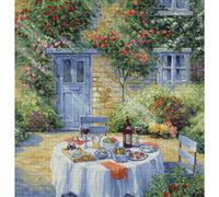 Luca-S kit de punto de cruz contado "Jardín romántico", 31x32cm