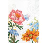 Luca-S - Kit de punto de cruz, diseño de flores y mariposas