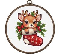 Luca-S Kit de punto de cruz, diseño de Papá Noel sorpresa