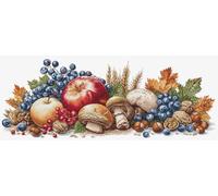 Luca-S Kit de punto de cruz dorado - Cosecha de otoño, BU5071, kit de punto de cruz contado para adultos, kit de costura y bordado