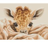 Luca-S Kit de punto de cruz The Baby Giraffe, B2425, kit de punto de cruz contado para adultos, kit de costura y bordado