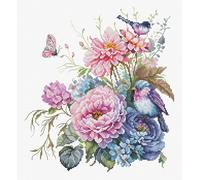 Luca-S Kit de punto de cruz The Birds-Summer, B2422, kit de punto de cruz para adultos, kit de costura y bordado