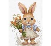 Luca-S kit de punto de cruz "The Happy Bunny", 10x14cm