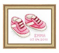 Luca-S® - Kit de punto de cruz - Zapatos de bebé niña