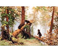 Luca-S Kit Lucas LB452 Cruzado contado de la Puntada del patrón de la mañana en un Bosque de Pino 35,5 x 53,5 cm