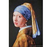 Luca-S LB467 - contó el patrón de Punto de Cruz, ¿por qué la Chica con un Pendiente de la Perla, 41 x 27 cm