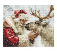 Luca-S Petit Point Kit Gold - The Warmth of Friendship, G709, kit de punto de cruz contado para adultos, kit de costura y bordado