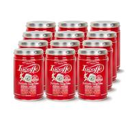 Lucaffè - 12 latas, 264 cafe capsulas compatibles con Nespresso, Pulcinella | Tueste oscuro | Sabor con cuerpo y licor | Aroma intenso y envolvente