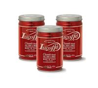 Lucaffé - 3 Latas de cafe molido Classic, 250 Gr | Cafe molido espresso descafeinado para cafetera italiana | Tueste medio | Sabor dulce y con cuerpo | Aroma fino y a chocolate
